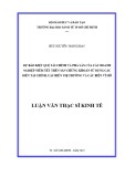 Luận văn Thạc sĩ Kinh tế: Dự báo kiệt quệ tài chính và phá sản của các doanh nghiệp niêm yết trên sàn chứng khoán sử dụng các biến tài chính, các biến thị trường và các biến vĩ mô