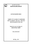 Tóm tắt Luận văn Thạc sĩ Kinh tế phát triển: Nghiên cứu tác động của Hiệp định Đối tác kinh tế Việt Nam – Nhật Bản đến nền kinh tế Việt Nam