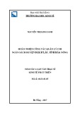 Tóm tắt Luận văn Thạc sĩ Kinh tế phát triển: Hoàn thiện công tác quản lý chi Ngân sách huyện Đắk R’lấp, tỉnh Đắk Nông