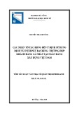 Tóm tắt Luận văn Thạc sĩ Quản trị kinh doanh: Các nhân tố tác động đến ý định sử dụng dịch vụ internet banking: Trường hợp khách hàng cá nhân tại ngân hàng xây dựng Việt Nam