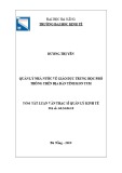 Tóm tắt Luận văn Thạc sĩ Quản lý kinh tế: Quản lý nhà nước về giáo dục phổ thông trên địa bàn tỉnh Kon Tum