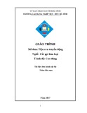 Giáo trình Tiện ren truyền động (Nghề: Cắt gọt kim loại) - CĐ Nghề Việt Đức, Hà Tĩnh