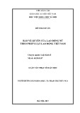 Luận văn Thạc sĩ Luật học: Bảo vệ quyền của lao động nữ theo pháp luật lao động Việt Nam