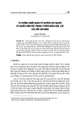 Tư tưởng nhất quán về quyền con người và quyền dân tộc trong tuyên ngôn độc lập của Hồ Chí Minh