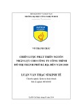 Luận văn Thạc sĩ Quản trị kinh doanh: Chiến lược phát triển nguồn nhân lực Công ty Công trình Đô thị thành phố Bà Rịa đến năm 2020