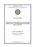 Luận văn Thạc sĩ Quản trị kinh doanh: Đào tạo nguồn nhân lực công nghệ thông tin tại thành phố Hồ Chí Minh đến năm 2022