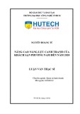 Luận văn Thạc sĩ Quản trị kinh doanh: Nâng cao năng lực cạnh tranh của Khách sạn Phương Nam TP.HCM đến năm 2020