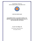 Luận văn Thạc sĩ Quản trị kinh doanh: Giải pháp nâng cao chất lượng các trường mầm non trên địa bàn quận 9, Thành phố Hồ Chí Minh