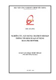 Luận văn Thạc sĩ Kỹ thuật: Nghiên cứu, xây dựng Chatbot hỏi đáp thông tin khách sạn sử dụng Rasa Framework