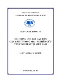 Luận văn Thạc sĩ Kinh tế: Tác động của giá dầu đến cán cân thương mại - Nghiên cứu thực nghiệm tại Việt Nam