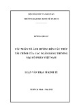 Luận văn Thạc sĩ Kinh tế: Các nhân tô ảnh hưởng đến cấu trúc tài chính của các Ngân hàng thương mại cổ phần Việt Nam