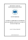 Luận văn Thạc sĩ Kinh tế: Tác động của biến động tỷ giá hối đoái đến tăng trưởng năng suất các công ty sản xuất ở Việt Nam