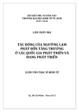 Luận văn Thạc sĩ Kinh tế: Tác động của ngưỡng lạm phát đến tăng trưởng ở các quốc gia phát triển và đang phát triển