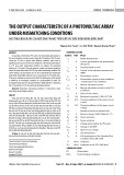 The output characteristic of a photovoltaic array under mismatching conditions