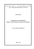 Luận án Tiến sĩ Nghệ thuật: Nghệ thuật tranh minh họa trong tạp chí “Những người bạn Cố đô Huế