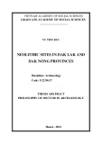 Thesis Abstract philosophy of Doctor in archaeology: Neolithic sites in Dak Lak and Dak Nong provinces