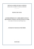 Summary of Sociology Phd thesis: Gender difference in career orientation of high school students and influencing factors (Case study in Tu Son town, Bac Ninh province)