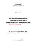 Tóm tắt luận văn Thạc sĩ Khoa học Giáo dục: Phát triển năng lực giải quyết vấn đề cho học sinh qua dạy học kiến tạo chương “Chất khí” Vật lí 10 trung học phổ thông