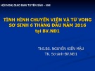 Bài giảng Tình hình chuyển viện và tử vong sơ sinh 6 tháng đầu năm 2016 tại Bệnh viện Nhi đồng 1