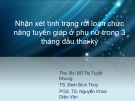 Bài giảng Nhận xét tình trạng rối loạn chức năng tuyến giáp ở phụ nữ trong 3 tháng đầu thai kỳ