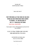 Tóm tắt luận văn Thạc sĩ Khoa học Giáo dục: Phát triển năng lực thực hành cho học sinh thông qua hoạt động ngoại khóa chương “từ trường” và “cảm ứng điện từ” Vật lí 11 trung học phổ thông