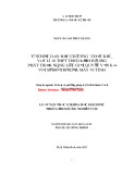 Tóm tắt luận văn Thạc sĩ Khoa học Giáo dục: Tổ chức dạy học chương “chất khí” Vật lí 10 THPT theo định hướng phát triển năng lực giải quyết vấn đề với sự hỗ trợ của máy vi tính