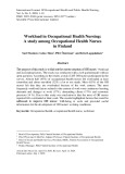 Workload in occupational health nursing: A study among occupational health nurses in Finland