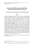 Adverse health effects among solid waste collectors in alexandria governorate