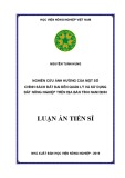 Luận án Tiến sĩ: Nghiên cứu ảnh hưởng của một số chính sách đất đai đến quản lý và sử dụng đất nông nghiệp trên địa bàn tỉnh Nam Định