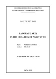 Summary of Doctoral Thesis: Language arts in the creation of Ngo Tat To