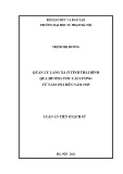 Luận án Tiến sĩ Lịch sử: Quản lý làng xã ở tỉnh Thái Bình qua Hương ước cải lương từ năm 1921 đến năm 1945