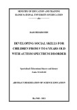 Abstract Dissertation of Science Education: Developing social skills for children from 5 to 6 years old with autism spectrum disorder