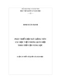 Luận án Tiến sĩ Quản lí giáo dục: Phát triển đội ngũ giảng viên các học viện trong quân đội theo tiếp cận năng lực