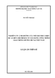 Luận án Tiến sĩ: Nghiên cứu ảnh hưởng của tiến độ thực hiện dự án đến chi phí đầu tư xây dựng công trình giao thông đường bộ tại Việt Nam