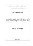 Luận văn Thạc sĩ Lịch sử: Đảng bộ tỉnh Bắc Giang lãnh đạo phát triển công nghiệp giai đoạn 2001 - 2010