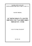 Luận văn Thạc sĩ Lịch sử: Sự thâm nhập của người phương Tây vào Miến Điện thế kỉ XVI-XVIII