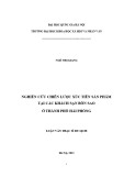 Luận văn Thạc sĩ Du lịch: Nghiên cứu chiến lược xúc tiến sản phẩm tại các khách sạn bốn sao ở Thành phố Hải Phòng