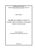 Luận văn Thạc sĩ: Tìm hiểu quan điểm của Đảng về văn hóa Việt Nam trước Cách mạng Tháng Tám năm 1945