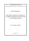 Luận văn Thạc sĩ Lịch sử: Đảng cộng sản Việt Nam với công tác vận động người Việt Nam ở nước ngoài từ năm 2001 đến năm 2014