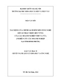 Luận văn Thạc sĩ Quản lý khoa học và công nghệ: Tác động của chính sách đổi mới công nghệ đến sự phát triển bền vững của các doanh nghiệp nhỏ và vừa (nghiên cứu các doanh nghiệp tại tỉnh Bình Phước)