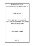 Luận văn Thạc sĩ Lịch sử: Đảng bộ huyện Ý Yên (Nam Định) lãnh đạo phát triển kinh tế nông nghiệp từ năm 1997 đến năm 2013