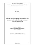 Luận văn Thạc sĩ Hồ Chí Minh: Giáo dục lối sống cho học viên Trường Cao đẳng Cảnh sát nhân dân I hiện nay theo tư tưởng Hồ Chí Minh