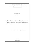 Luận văn Thạc sĩ ngành Ngôn ngữ học: Cấu trúc hai mặt và tính liên thông của Từ điển Địa danh Lịch sử Quân sự