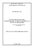 Tóm tắt Luận án Tiến sĩ Khoa học Giáo dục: Dạy học môn Giáo dục học ở trường đại học sư phạm có mô phỏng các yếu tố của truyền hình