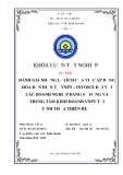 Khóa luận tốt nghiệp Quản trị kinh doanh: Đánh giá những lợi ích của việc áp dụng dịch vụ hóa đơn điện tử VNPT – INVOICE đối với các doanh nghiệp đang sử dụng và trung tâm kinh doanh VNPT tại tỉnh Thừa Thiên Huế