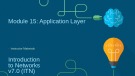 Lesson Instructor materials - Module 15: Application layer