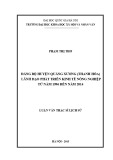 Luận văn Thạc sĩ Lịch sử: Đảng bộ huyện Quảng Xương (Thanh Hóa) lãnh đạo phát triển kinh tế nông nghiệp từ năm 1996 đến năm 2014