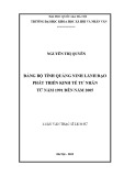 Luận văn Thạc sĩ Lịch sử: Đảng bộ tỉnh Quảng Ninh lãnh đạo phát triển kinh tế tư nhân từ năm 1991 đến năm 2005