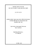 Luận văn Thạc sĩ chuyên ngành Việt Nam học: Đánh giá thực trạng khai thác tiềm năng du lịch văn hóa trên địa bàn nội thành Hà Nội giai đoạn 2009 – 2013