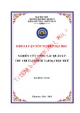 Khóa luận tốt nghiệp Kế toán-Kiểm toán: Nghiên cứu quản lý thu chi tài chính tại Đại Huế